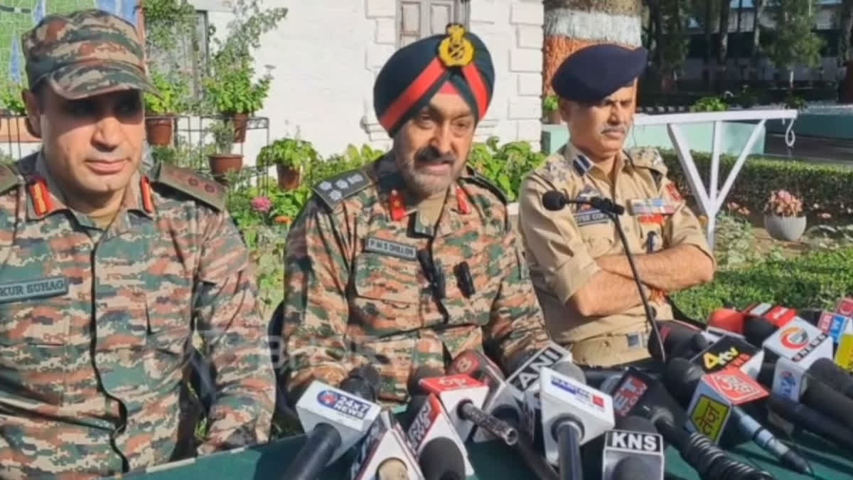 Altogether three militants were killed in a gun battle in North Kashmir's Baramulla district, said Brigadier PMS Dhillon of 161 Infantry Brigade while briefing reporters on Saturday.