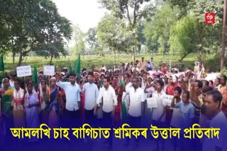 Tea garden workers Protest