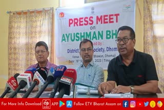 dhemaji district commissioner press meet on ayushman bhava campaign