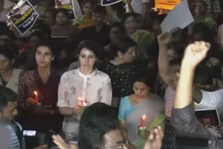Candle march taken out in Rajamahendravaram