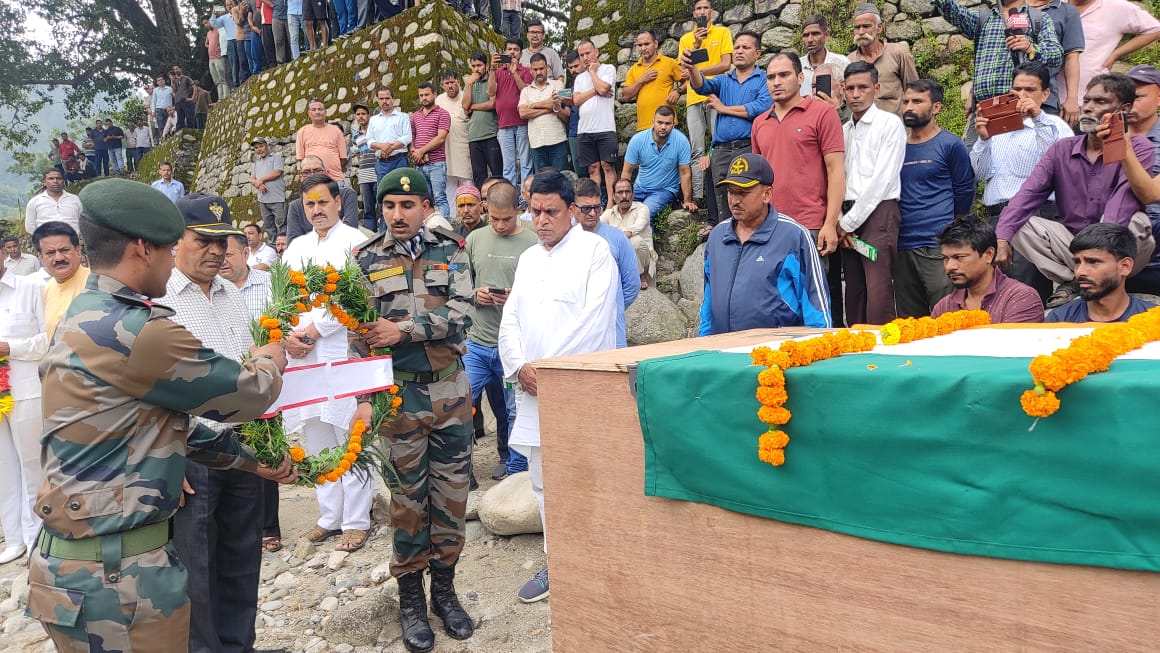 Last rites of soldier Pramod Jagwan