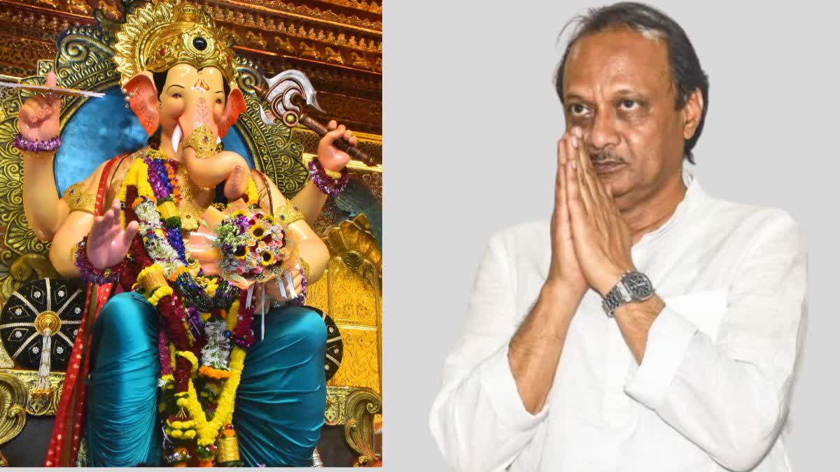 Ajit Pawar At Lalbaugcha Raja