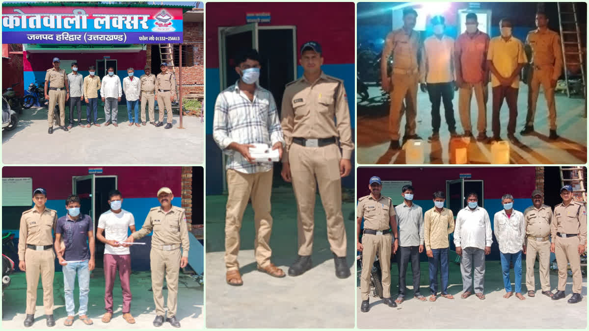 Laksar police arrested several criminals