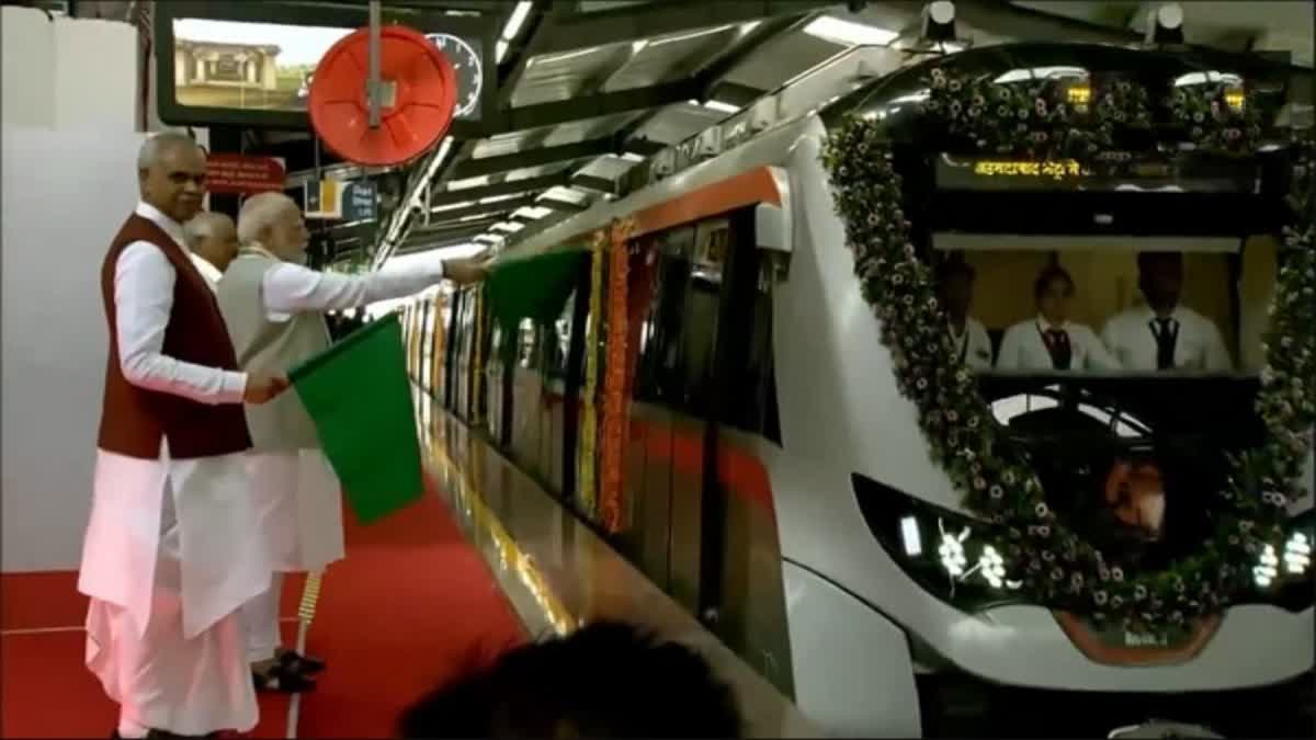 AHMEDABAD METRO RAIL  PM MODI AT GUJARAT METRO  അഹമ്മദാബാദ് മെട്രോ റെയിൽ വികസനം  LATEST MALAYALAM NEWS