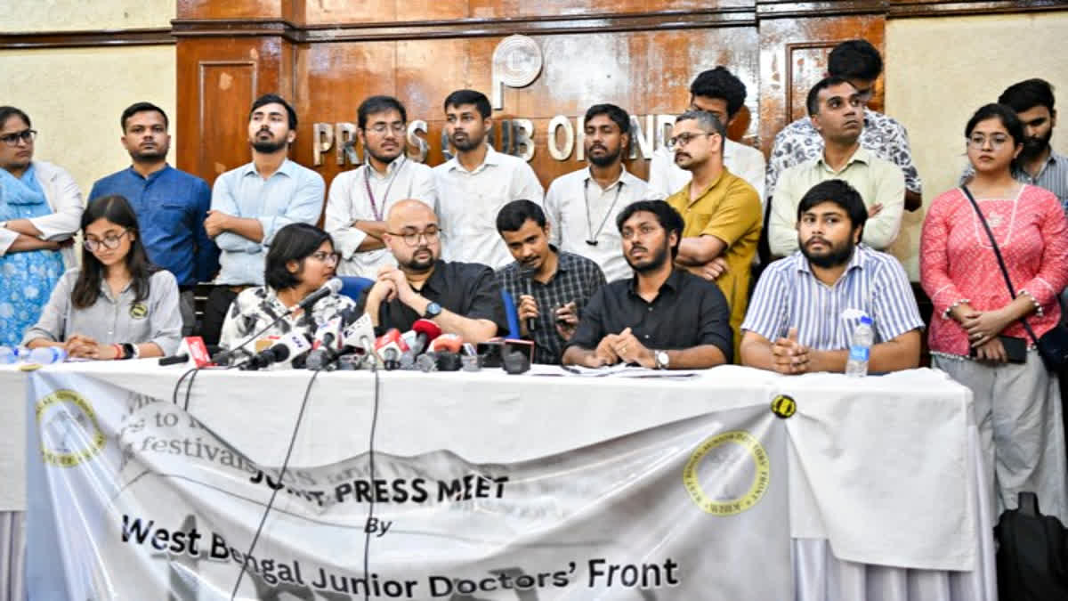 KOLKATA RAPE MURDER CASE  TRAINEE DOCTOR RAPE MURDER  ഡോക്‌ടറുടെ ബലാത്സംഗ കൊലപാതകം  JUNIOR DOCTORS FIVE DEMANDS Kolkata