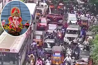 Heavy Traffic Jam at Tank Bund Due to Ganesh Immersion