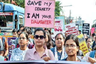 Students and Teachers protest against the RG Kar Medical College and Hospital rape and murder case