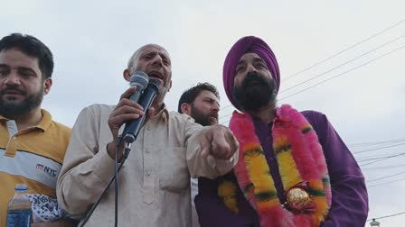 After the alliance with Jamaat e Islami, Engineer Rashid held a rally for Dr Harbaksh Singh