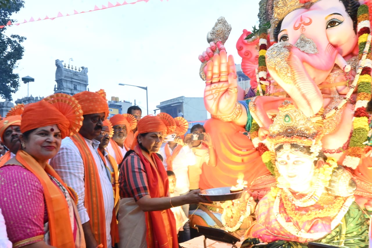 ಗಣೇಶ ಹಬ್ಬದಲ್ಲಿ ಕೇಂದ್ರ ಸಚಿವೆ ಶೋಭಾ ಕರಂದ್ಲಾಜೆ