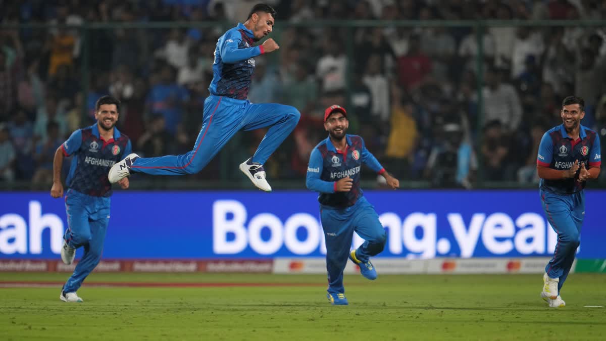 In one of the biggest shocks in the tournament's history, Afghanistan makes England’s title defense at the ICC Men's Cricket World Cup 2023 a distress. Afghanistan captain Hasmat Shahidi asserts that that they have just began. England is in real trouble after losing to Afghanistan. While Afghanistan was dismissed at 284 with one ball left in their innings, in Delhi, they managed to dismiss England for 215 with 9.3 overs left in the game.