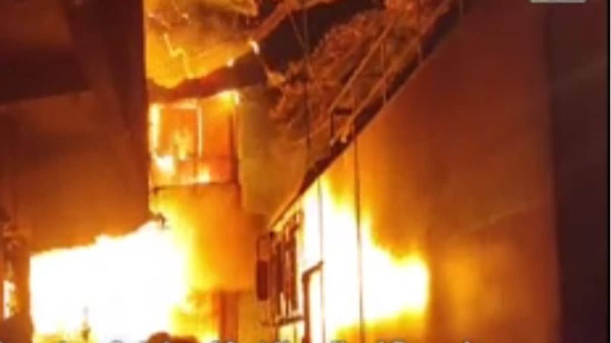 Fire breaks out at Naxalbari Bazar in Siliguri West Bengal no casualties found