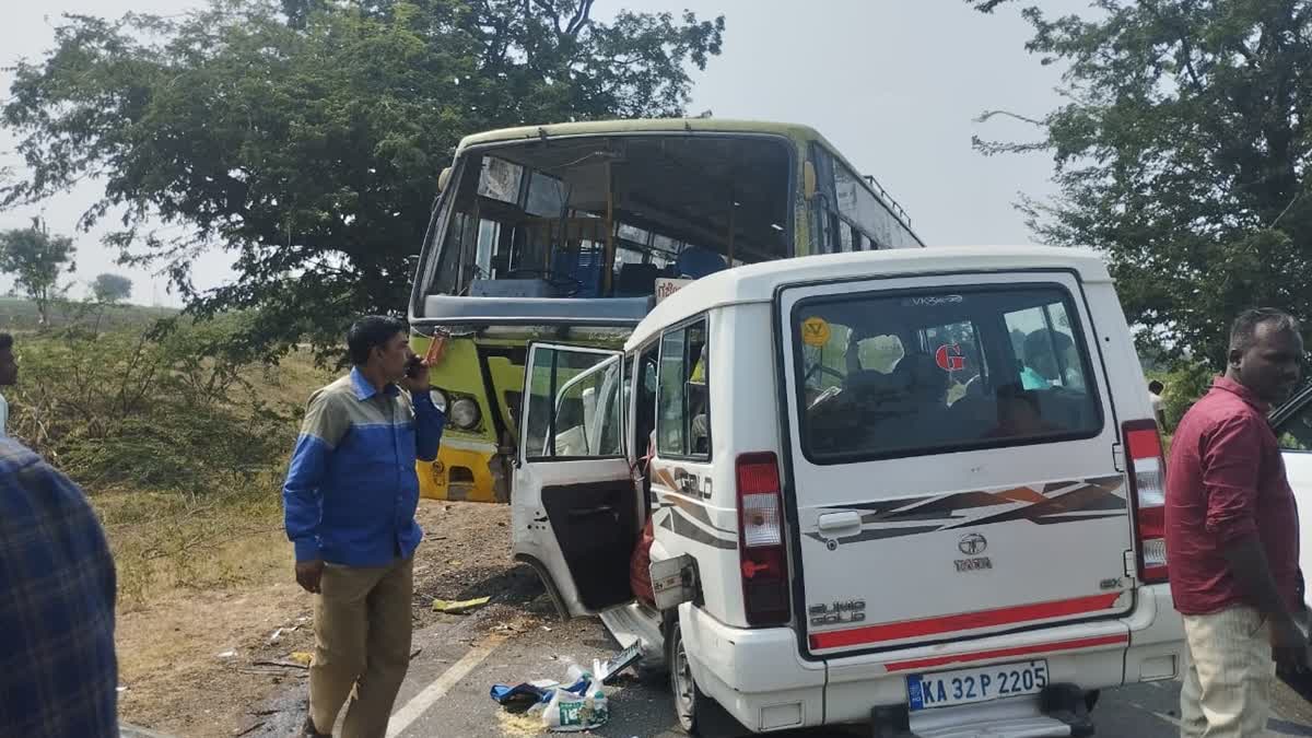 Five killed in KSRTC Bus-cab collision in Karnataka's Gadag