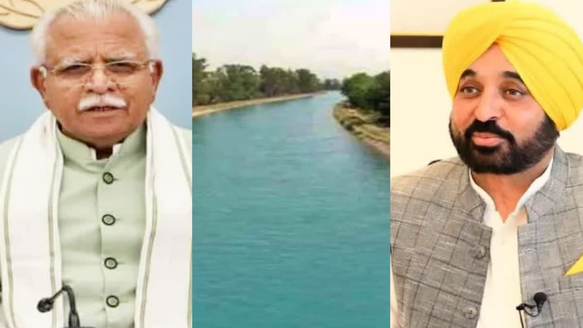 SYL CONTROVERSY IN HARYANA CM MANOHAR LAL LETTER TO PUNJAB CM BHAGWANT MANN OVER SYL CONTROVERSY