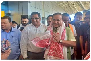 Assam CM arrives in Dibrugarh for meeting