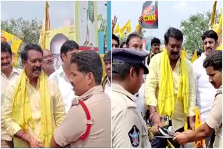 TDP Leaders Fires On Police In Vijayawada