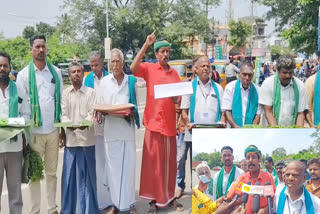 திருவண்ணாமலை மாவட்ட ஆட்சியர் அலுவலகம் முன்பு விவசாயிகள் நூதன போராட்டம்