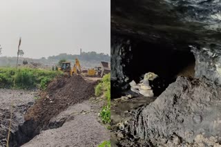 Gof filled by ECL management at mining areas in Dhanbad