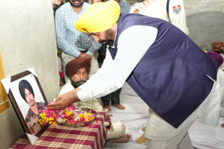 Punjab CM Mann meets Agniveer Amritpal Singh's family members; handover Rs 1 crore aid