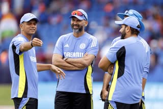 Rahul Dravid, Paras Mhambrey and Rohit Sharma