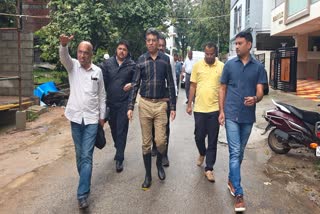 TUSHAR VISITS RAIN DAMAGED AREAS