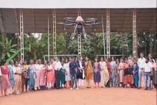 WOMAN EMPOWERMENT PROJECTS  NAMO DIDI DRONE YOJANA PROJECT  AGRICULTURE DRONE PRACTICING WOMAN  DRONE WOMAN COACHING KOTTAYAM