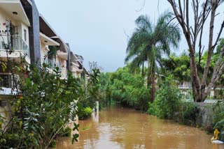 An inundated road in Bengaluru