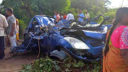 Seven killed in Car Accident due to pothole on road in Medak district of Telangana