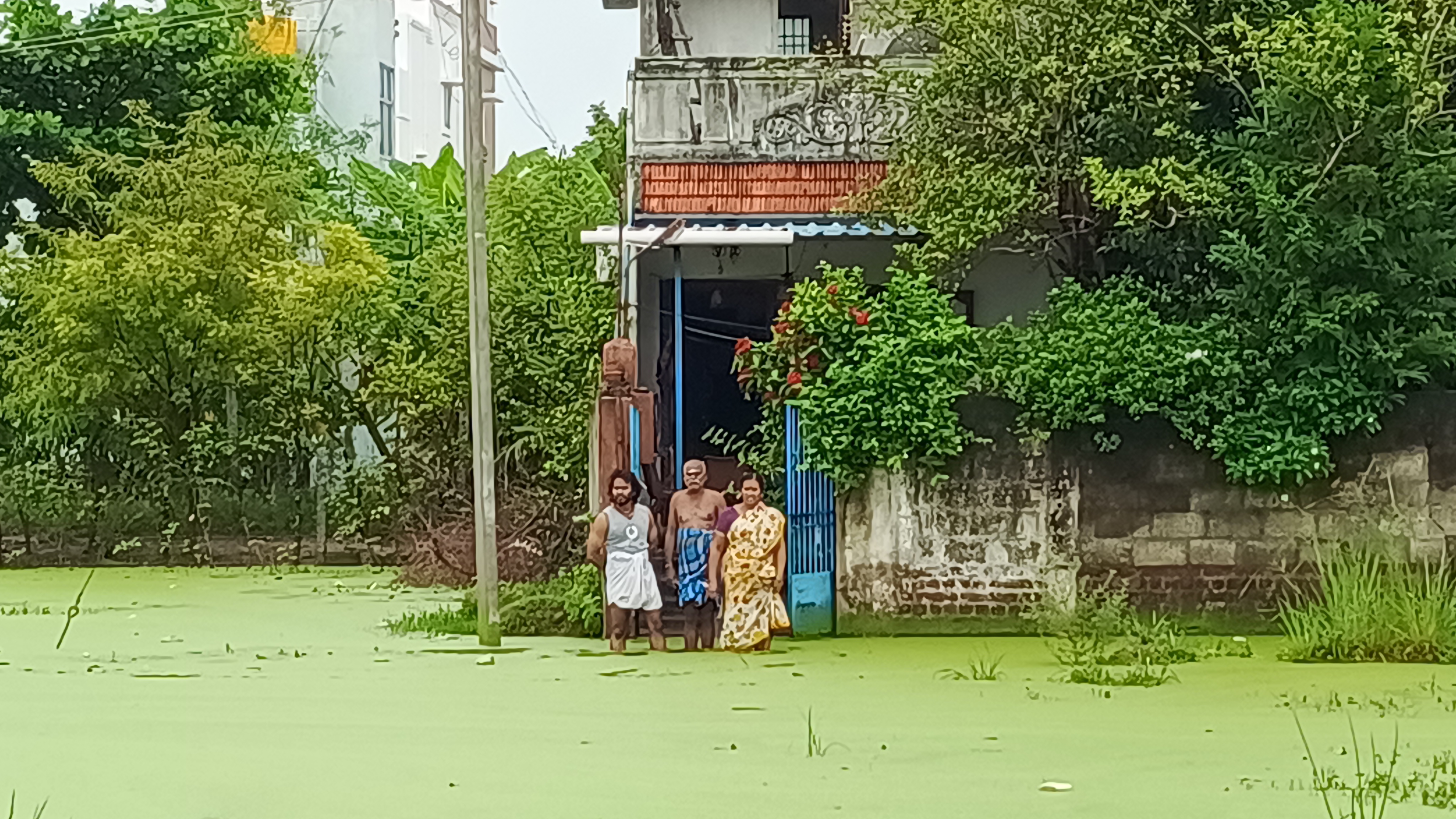 குளம் போல் தேங்கி இருக்கும் தண்ணீர்