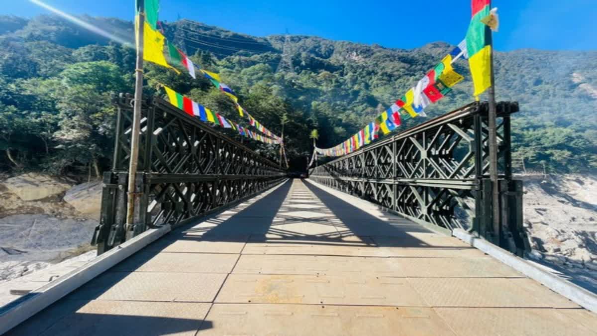 Indian Army and BRO completes Chungthang Bailey Bridge in Sikkim, reconnecting flood affected areas