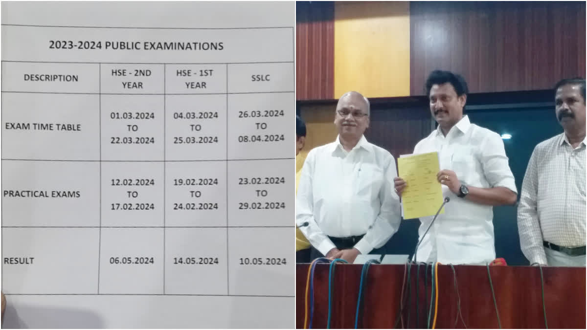 SSLC and HSC public exam time table