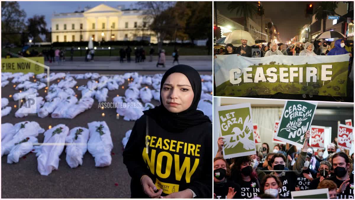 American citizens protest in support of Palestine