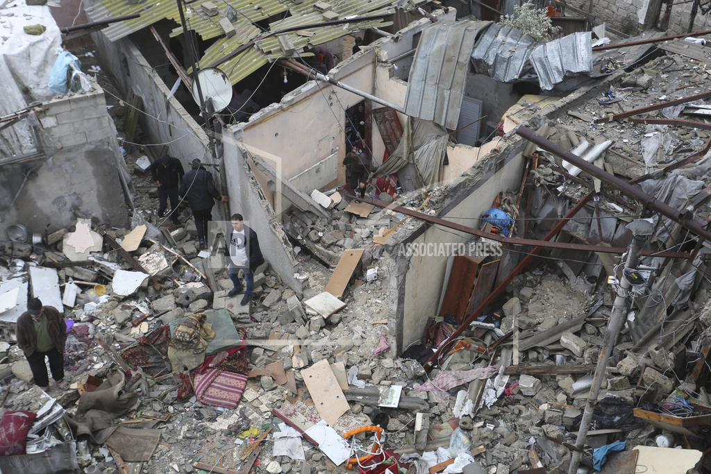 The scene of destruction after the Israeli Air Force bombing