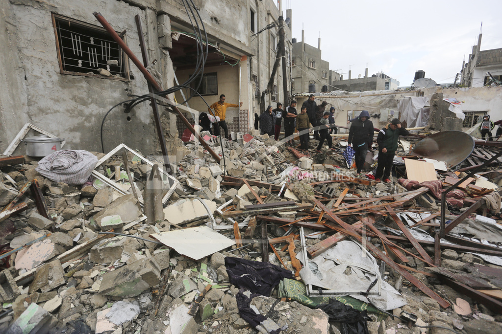 The scene of destruction after the Israeli Air Force bombing