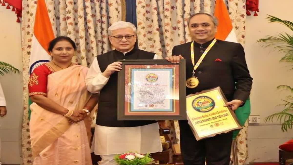 Justice Amarnath Goud Holds the Wonder Book of International Records