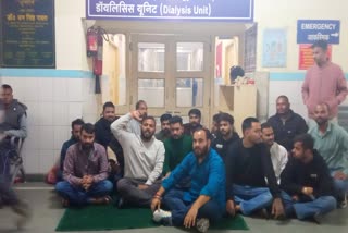 Attendants protested against dialysis system