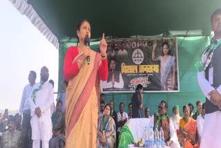 Kalpana Soren held two election rallies in Dumka