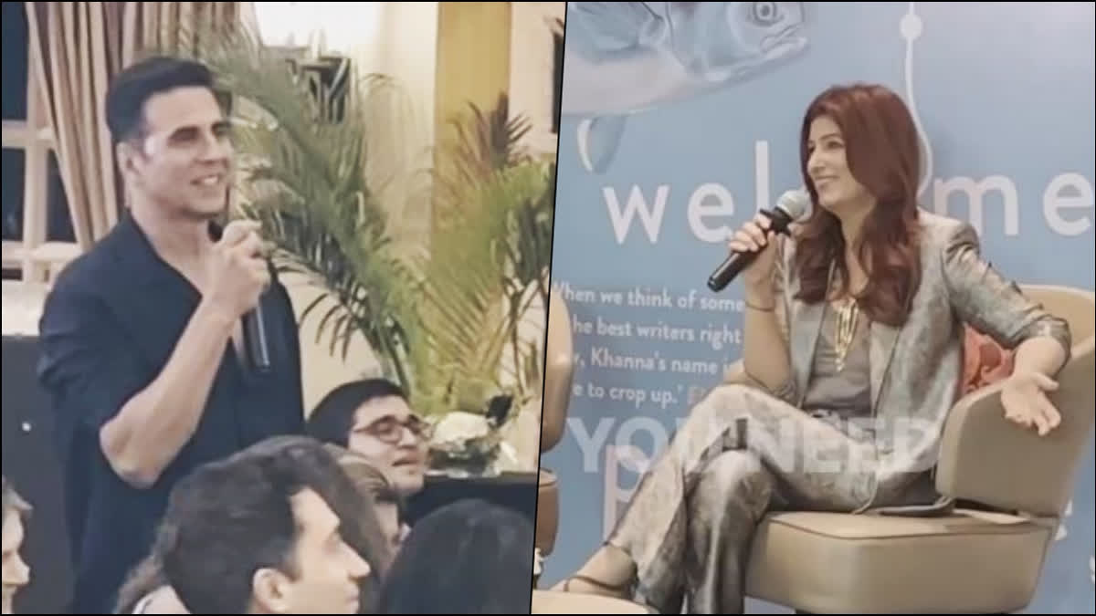 Twinkle Khanna took to Instagram on Saturday and shared an interesting video of her book launch. Her husband, Akshay Kumar, who was present at the event, asked if men are irrelevant since all the main characters in her book are women. This question has left Twinkle to do a few 'cartwheels' to come up with an appropriate answer.
