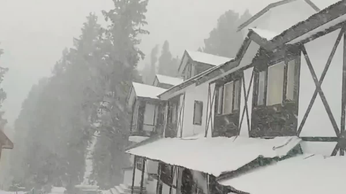 snowfall-starts-in-gulmarg, rains Lashes in planes in kashmir