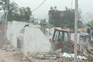 Demolish Illegal Constructions Quthbullapur