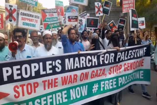 فلسطینی مسلمانوں پر اسرائیل کے حملے کے خلاف گلبرگہ میں مختلف تنظیموں کااحتجاج