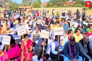 Employees' Council hold protest in guwahati Demanding to maintain old pension scheme