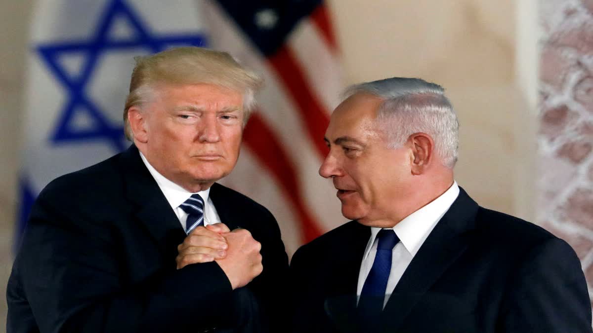 Israel's Prime Minister Benjamin Netanyahu and America's newly-elected President Donald Trump