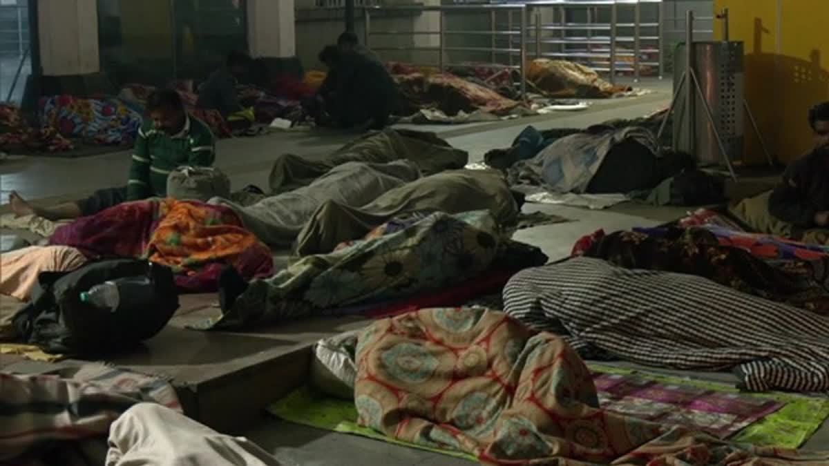 Night shelters to railway stations: People search for respite as winter surges in Delhi