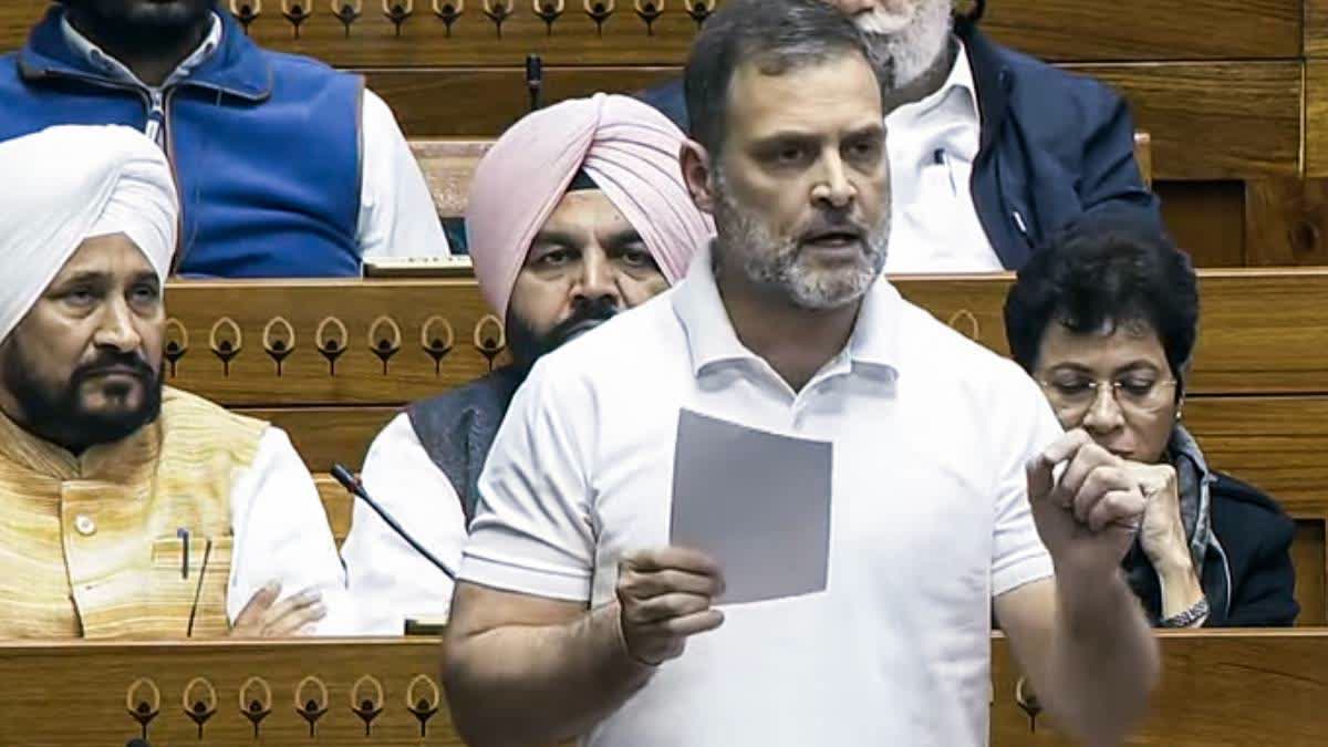 LoP Rahul Gandhi speaking in the Lok Sabha