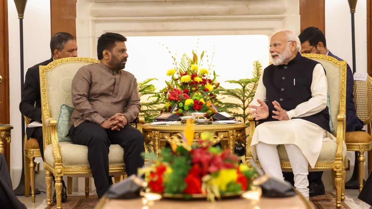 PM Narendra Modi and Sri Lanka President Anura Kumara Dissanayake meet at Hyderabad House