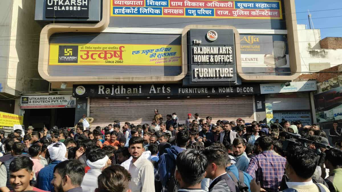 Protests erupt after 10 students faint due to gas leak at a coaching centre in Jaipur, Rajasthan