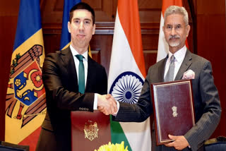 Union External Affairs Minister S Jaishankar during a bilateral meeting with Deputy Prime Minister of Moldova Mihail Popsoi, in New Delhi.