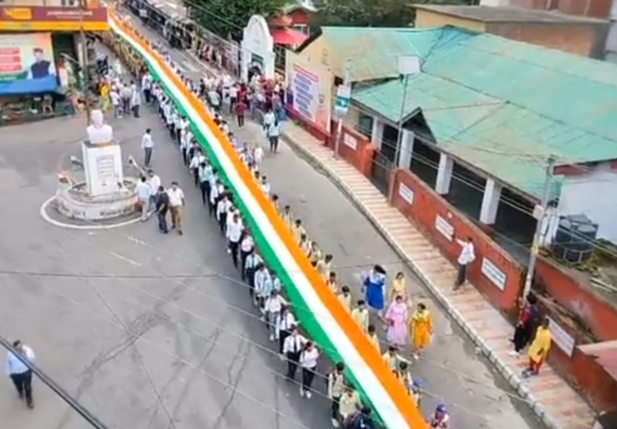 1 kilometer Tiranga Yatra in Palampur