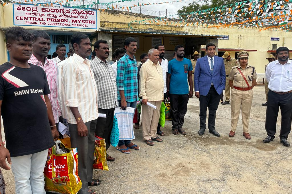 prisoners released from city jail  in Mysore