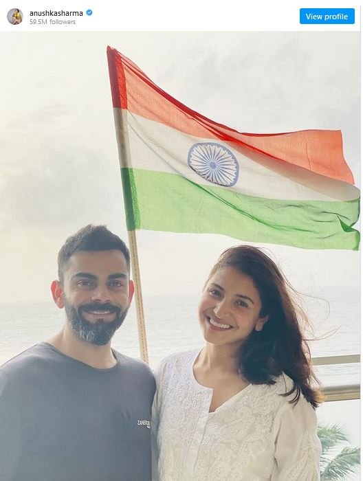 Anushka and Virat Kohli celebrate 75th Independence Day